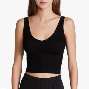 Free People Women's Solid Rib Brami Tank Top Crop Top